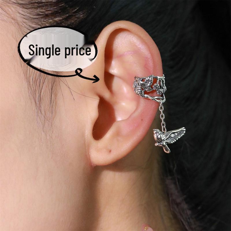 European & American Twist Long Tassel Clip-On Ear Cuff for Women