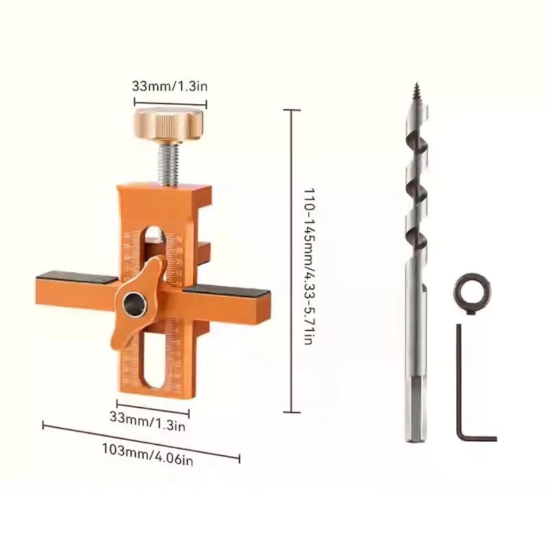 Woodworking 10mm Doweling Drilling Guide Locator Installing Clip Portable Wardrobe Cabinet Door Panel Punched Mounting Jig