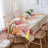 Thanksgiving Fall Waterproof Tablecloths for Table Decor Autumn Maple Leaves Orange Rectangle Table Cloth Holiday Party Decor
