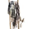 Plaid Scarf Women's Autumn and Winter New Retro Thickened British Style Shawl High End Atmosphere Warm Scarf