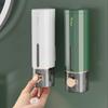 Wall-mounted Punch-free Soap Dispenser Plastic Shower Gel Dispenser Press Soap Dispenser  Kitchen