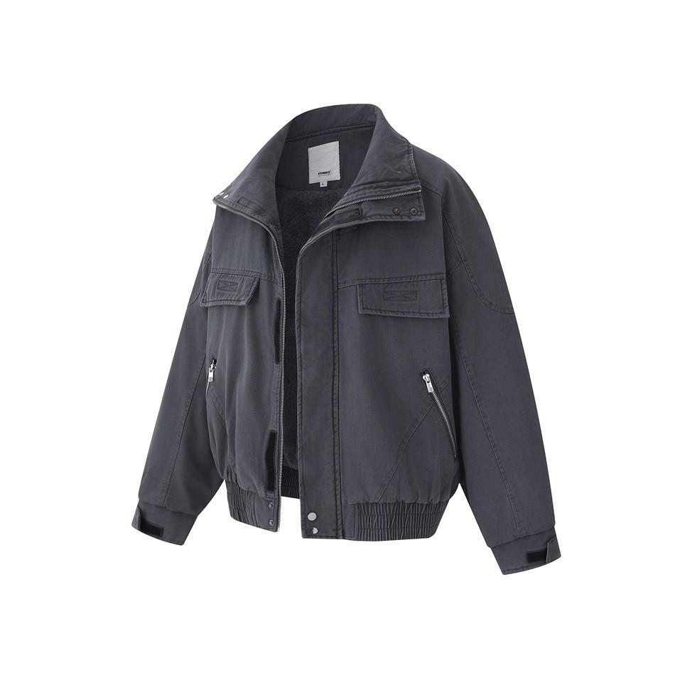 FORN3 Men's Winter Cotton Pilot Jacket with Stand Collar, American Retro Style, N1705