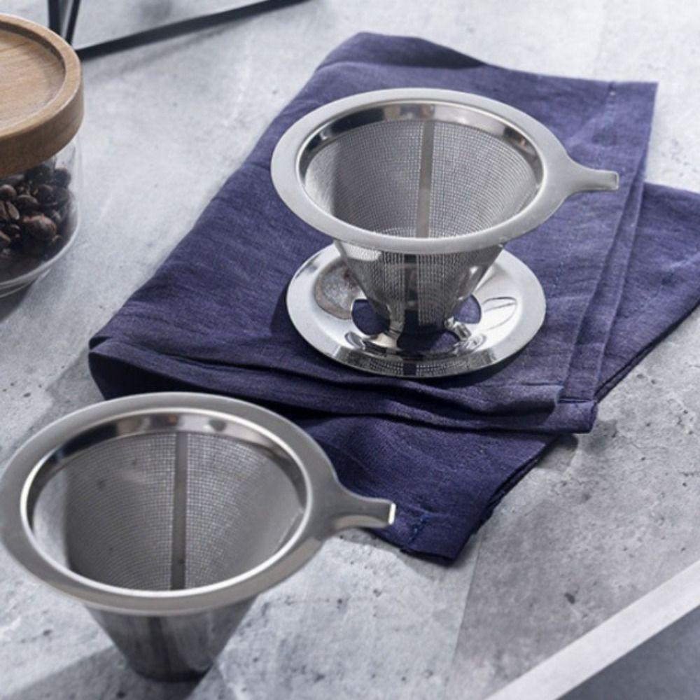 800 Mesh Filter Stainless Steel Coffee Dripper Paper Free Hand Dripping Coffee Maker  Coffee Making