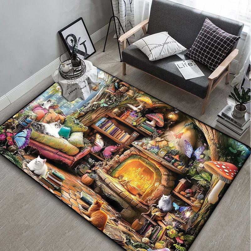 Autumn Country Store Truck Area Rug, Farm Decor Mat