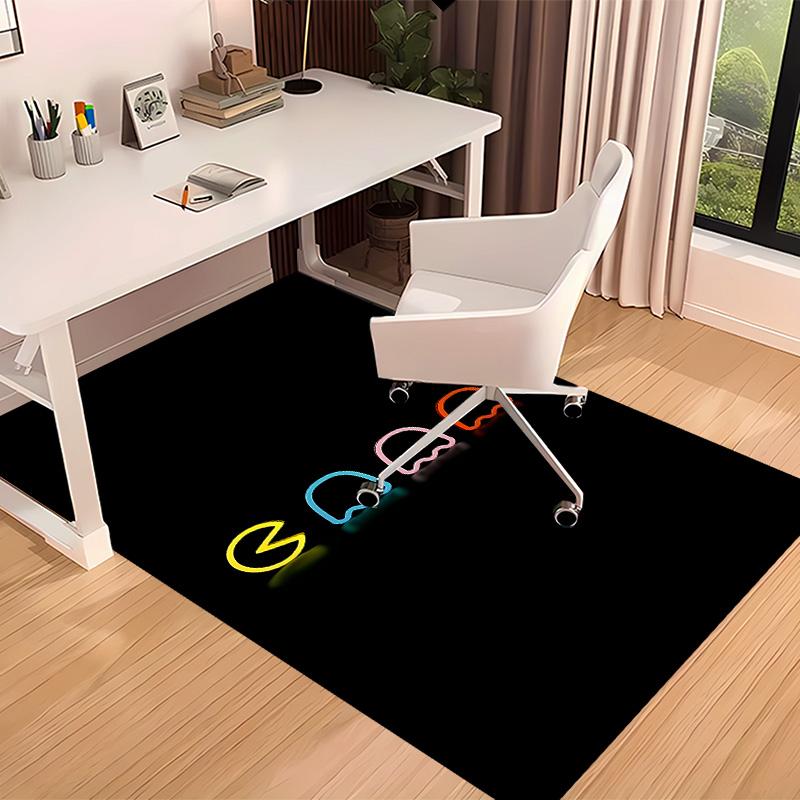 P-PacMan Game Printed Absorbent Washable Carpet, Non-Slip Bathroom Mats, Kitchen Rugs, Yoga Mat,Living Room Entrance, Camping Picnic Rugs