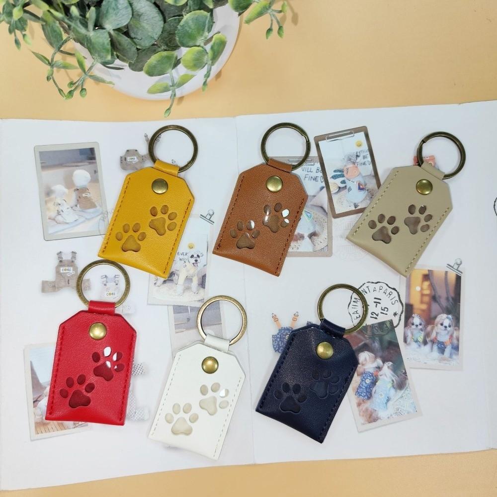 Puppy Pet Hair Storage Bag Keyring Dogs Paw Pendant Cute Pet Hair Keychain  Hanging Accessory