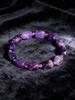 Amethyst Bracelet Natural Stone Healing Crystal Energy Reiki Charm 4mm Beads & Rectangle Beads for Spiritual Balance Jewelry New