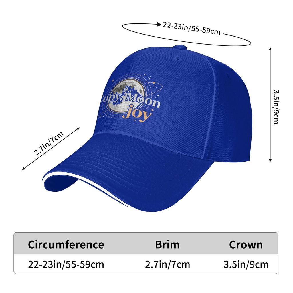 Copy Moon Joy Baseball Cap Hunting Camping Wholesale Trucker Hat Women Men Y2k Retro Design Baseball Caps