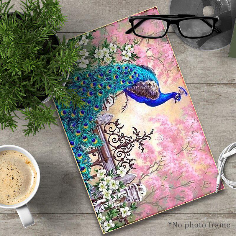 Diamantstickerei Pfau Cartoon Handgemacht Diamantmalerei Handarbeit Kreuzstich Heimdeko
