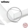 WOSTU 100% Real 925 Sterling Silver Rings New Desgin Simple Stylish Shape Rings Hot Fashion S925 Jewelry CQR574