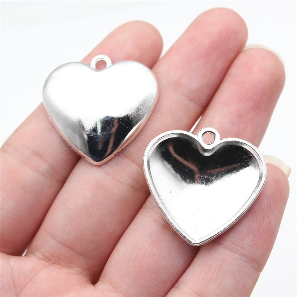Charms Peach Heart-shaped Love Pendants Vintage Jewelry Supplies ZC094