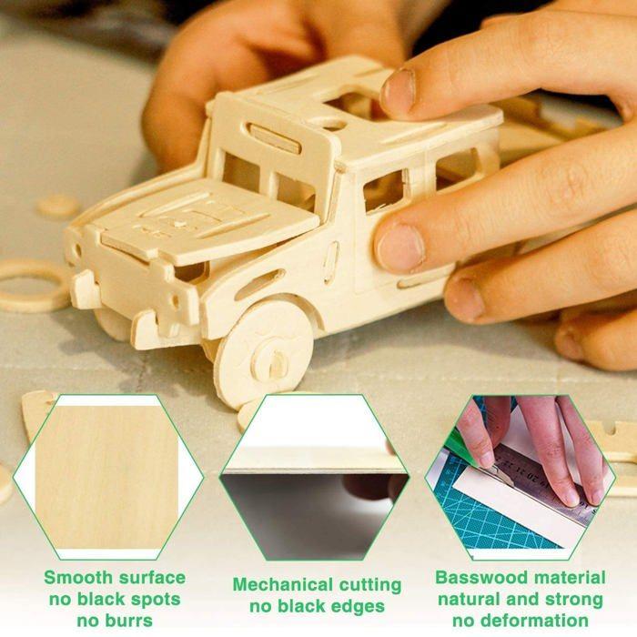 Bois à graver - owlkela - basswood-20x20 - lot de 10 plaques - 200x200 mm - 2 mm d'épaisseur