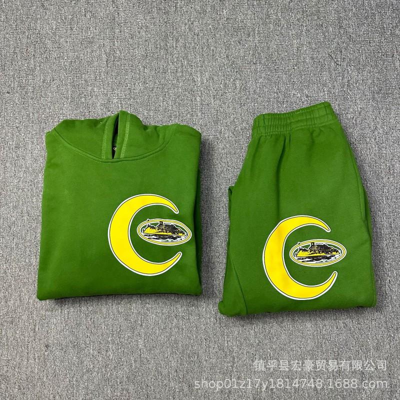 Mens Womens Hooded Streetwear Cotton Sweatshirt Set With Jogger Pants Casual Outfit