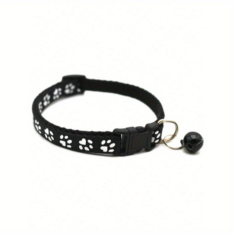 Colorful And Cute Bell Collars For Cats, Adjustable Safety Cat Collars With Bells, Cartoon And Fun Footprint Collars, Cat Supplies