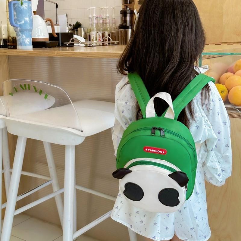 Cute Cartoon Panda Backpack For Kids Adorable Nylon School Bag Breathable