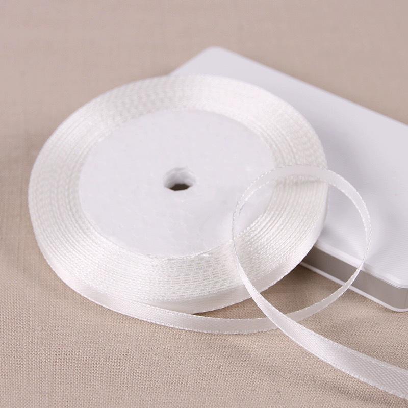 0,6 cm saténová stuha pro DIY mašle, čelenky do vlasů, svatební kytice a balení dárků