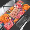 Flower Print Leather Gaming Mouse Pad Large Gamer Keyboard Vintage Flower Pattern Desk Mouse Mat Gaming Dorm Notebook Mousepad