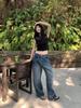 American Fashion Curved-Leg Star-Studded Wide-Leg Jeans for Women - Spring 2026 Edition