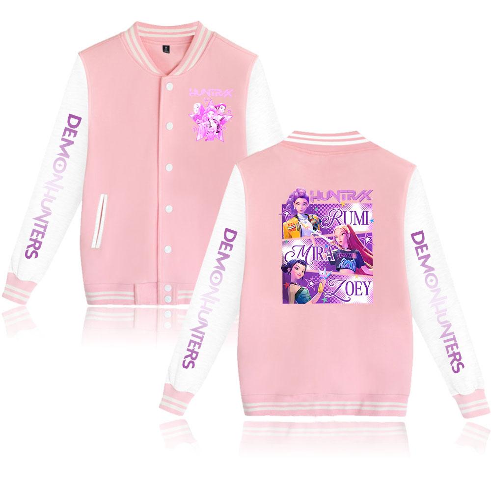 Veste Bomber Fille Style K-pop Anime - Manches Longues - Motifs Colorés Et Brillants - Tissu Confortable - Pour Fans
