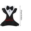 Adjustable Dog Harness With Bow Tie Tuxedo Design Reflective Straps For Small Medium Large Dogs