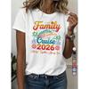 T-shirt Casual Sportiva da Donna, T-shirt Girocollo, Crociera di Famiglia 2026 Sempre Insieme Sempre Divertimento, Stile Familiare, Viaggio Vacanza,