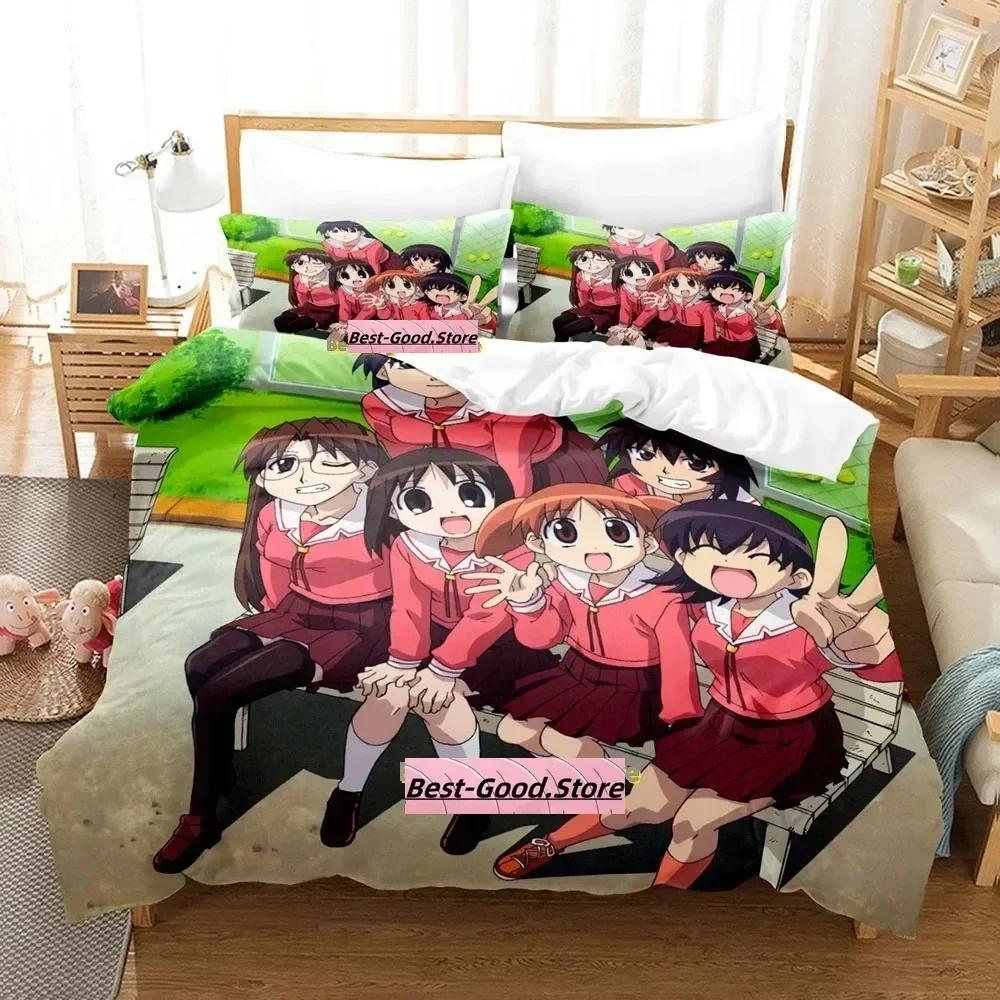 Azumanga Daioh Bedding Set Single Twin Printed Bed Set With Pillowcase Bed Duvet Cover Soft Single Double Queen Super King Size