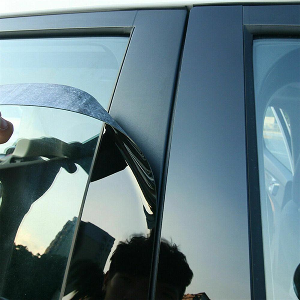 6Pcs Black Side Door Window Pillar Post Trim Cover For Honda Civic Sedan 2022