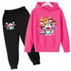 Kids Autumn Winter Clothes Hoodie Cartoon Long Sleeves Sportswear Coat+Pants 2P Boy Girl Toddler 3-12Yrs Leisure Top Fashion Set