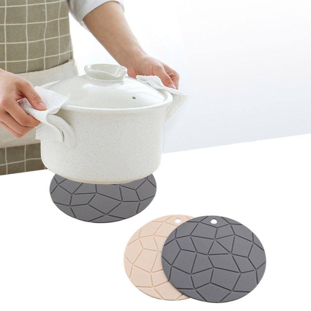Non Slip Heat Insulation Pad Simple Tableware Pad Creative Silicone Pot Mat  Restaurant