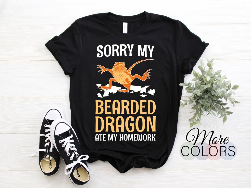 Bearded Dragon Reptile Funny Lizard Lover Gift T-shirt, Cute Bearded Dragons, Owner Birthday Present Tees, Reptiles Lizards Shirts, Pogona,