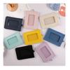 Fashion Canvas ID Badge Card Holder Solid Color Multi-Functional Card Holder Case Card Storage Credit Card Holder Work ID