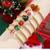 Festive Gingerbread Man Beaded Bracelet: Unique, Colorful Design for Women - Perfect Autumn/Winter Layered Best Friend Gift