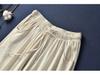2025 Spring/Summer Nianbaixiu Women's Cotton Linen Wide-Leg Trousers - Zen-Inspired Light Retro Style