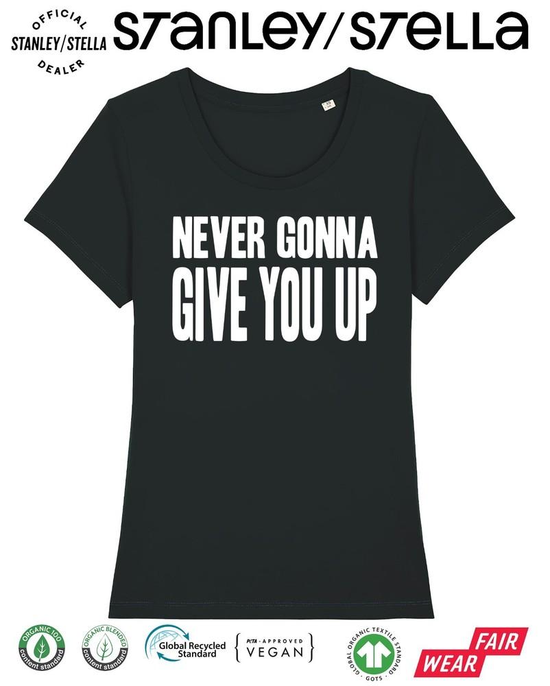 

Футболка Never Gonna Give You Up Дискотека Маскарад 80-е Вечеринка Выходные Женская 1980-е S