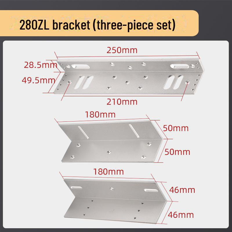 180 kg schweres Magnetschloss für eine Tür mit ZL-Halterung und 350 LC schweres elektromagnetisches Schloss für Doppeltüren mit Saugplatte für rahmenlose Glastüren.