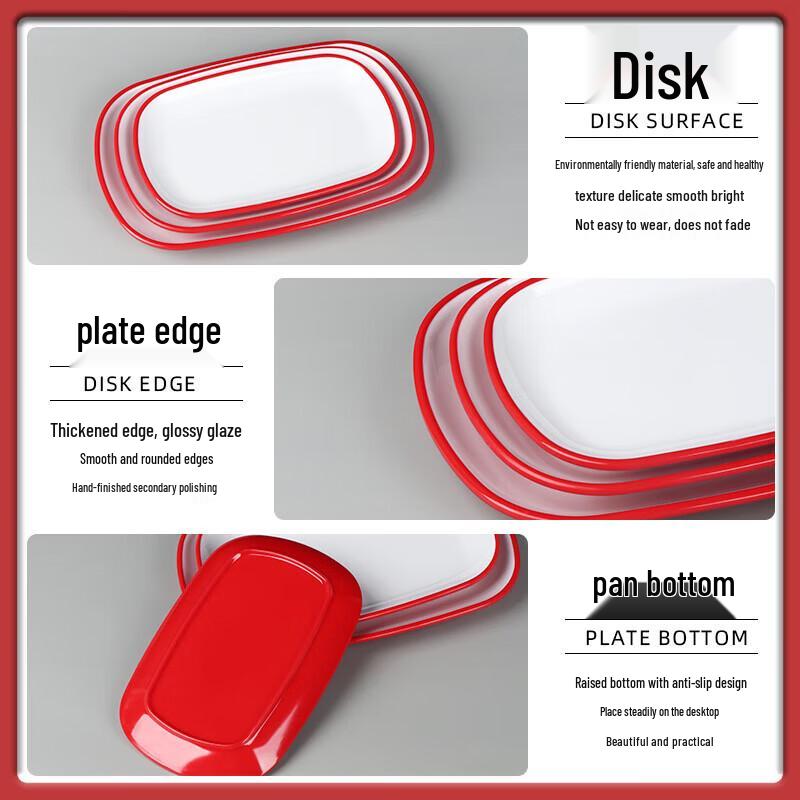 Melamine Rectangular Snack Plate
