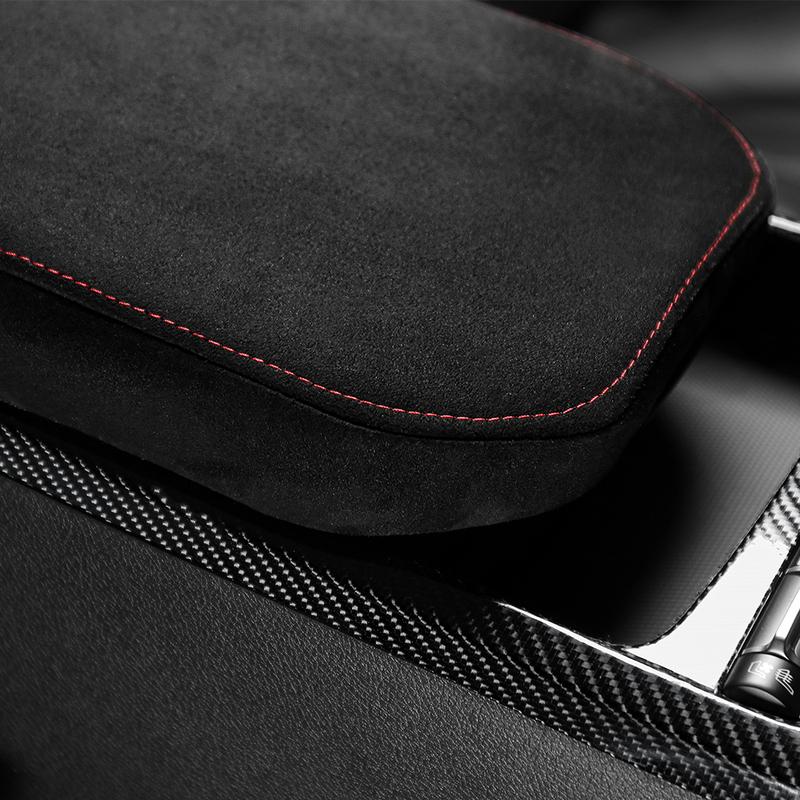Car Centre Console Armrest Box Black Velour Protective Cover for Kia Stinger 2018- LHD RHD Interior Accessories