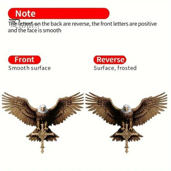 Durable Acrylic Car Interior Pendant Eagle Hanging Ornament, 2D Flat Tough Temperament Decor Rearview Mirror Decor, Lightweight Auto Decoration for