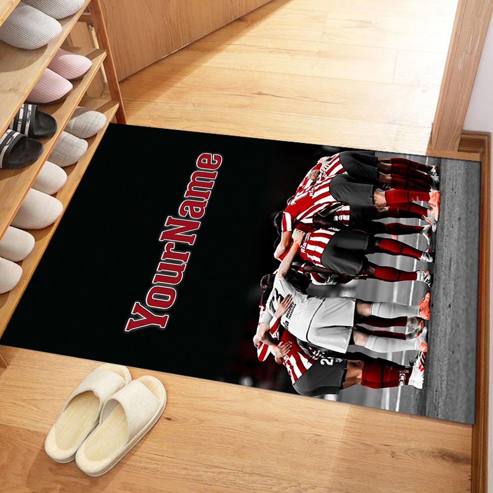 Atletico Madrid Customized Name Floor Mat Suitable for Living Rooms Foyer Entryway Hallway Anti-slip Rug Office home decor Birthday/Christmas Gift