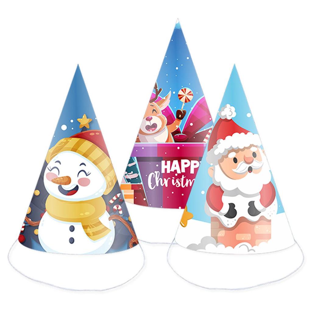 2024 Children's Christmas Party Hats: Santa, Snowman, Reindeer Designs