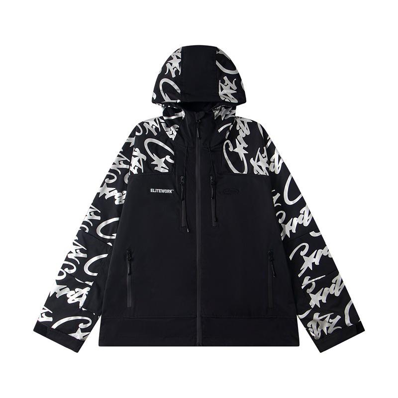 Set Giacca Antivento Riflettente Corteiz Alcatraz & Pantaloni Lunghi Casual