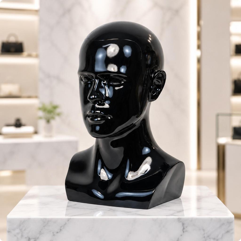 Male Mannequin Bust Versatile PVC Stable for Retail Store Owners,