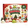 Christmas Advent Calendar 24 Days Mystery Dumpling Box Squishy Fidget Toys Cute Stress Relief Sensory Toy Gifts for Kids and Adults Holiday Party