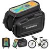 3L Large Capacity Bicycle Top Tube Bag, 7 Inch Touch Screen Waterproof Bike Front Frame Phone Mount Bag for Cycling
