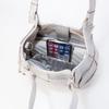Peaks Peak Patchwork-Tote aus Rindsleder Größe S Silber 2-Wege-Tasche, (30-00-00001), Damen