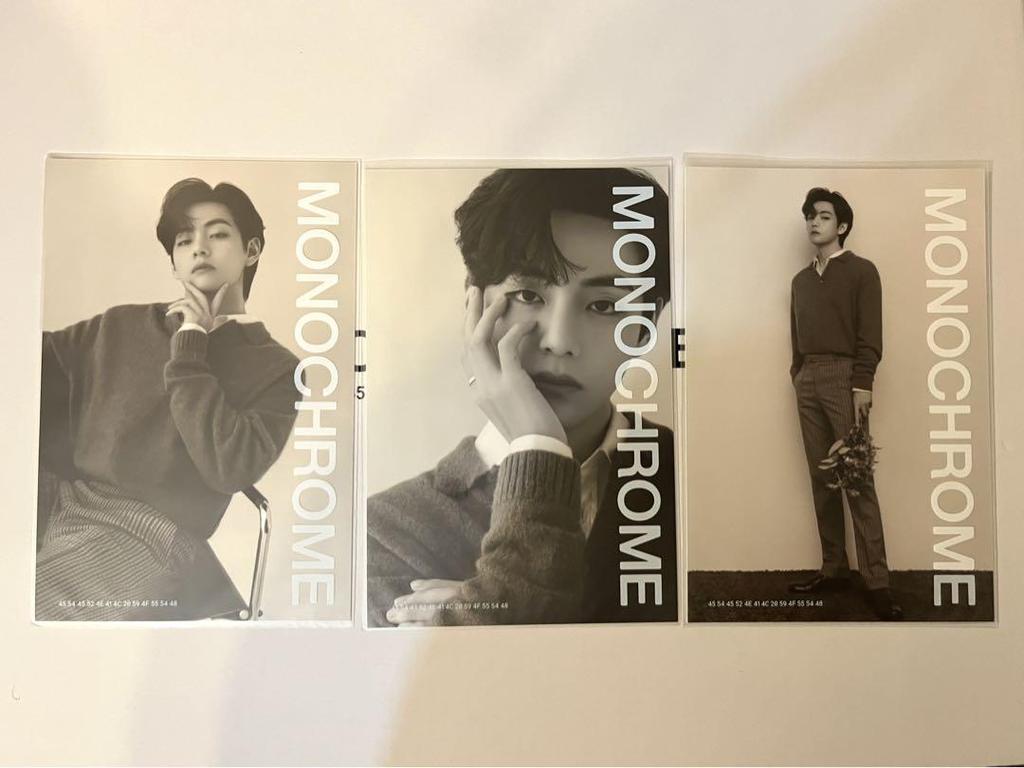 [USED] BTS MONOCHROME POP-UP Print Photo Set (3 pieces) V Taehyung