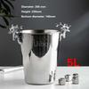 Fashionable and creative ice bucket Stainless steel golden hammer pattern ice bucket red wine champagne ice wine barrel