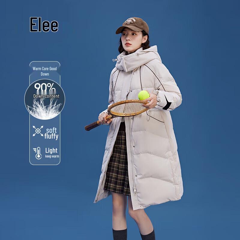Aralle Women's Long Hooded Duck Down Winter Coat