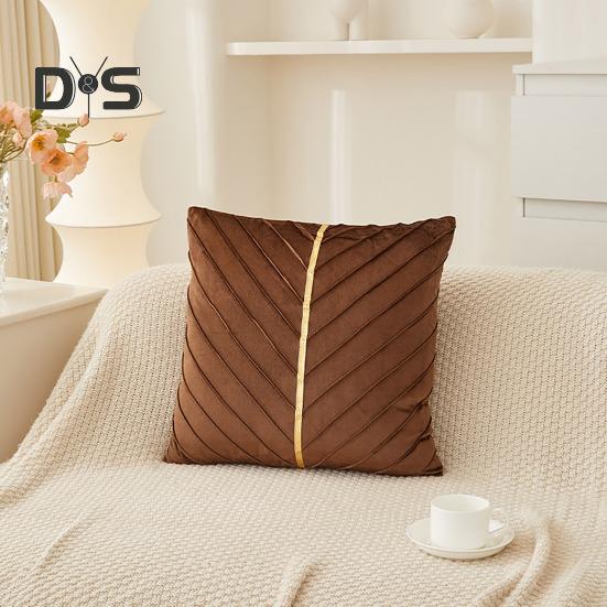 Capa de Almofada Decorativa para Sofá 18x18 Polegadas Capa de Almofada de Cor Sólida com Zíper Invisível para Sofá Cama Sala de Estar Decoração de Casa