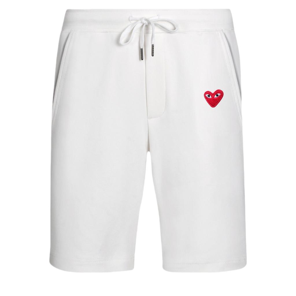 Láska Vyšívané Ležérní Šortky Módní Plážové Kalhoty Vzor Červeného Srdce Pětinové Kalhoty Pánské Šortky